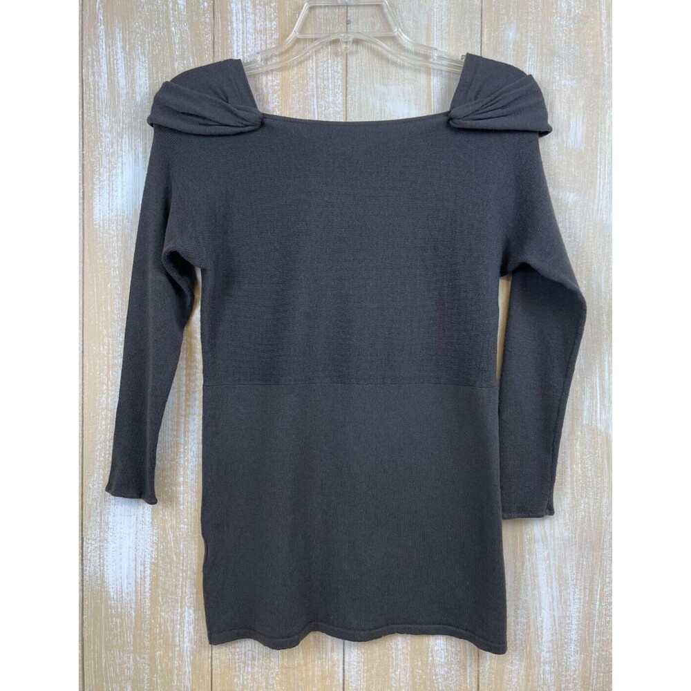 Rivamonti By Brunello Cucinelli Women's L Brown 100% Wool Sweater Off Shoulder